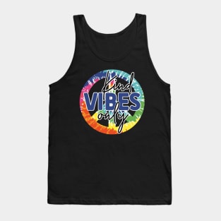 Kind Vibes Only, Tie Dye Peace Symbol Tank Top